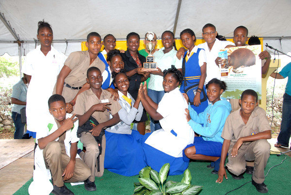 St. Joseph's Infant, St. Jago Cathedral Preparatory and Waterford High School win UDC’s Hellshire Schools Enviro Competition