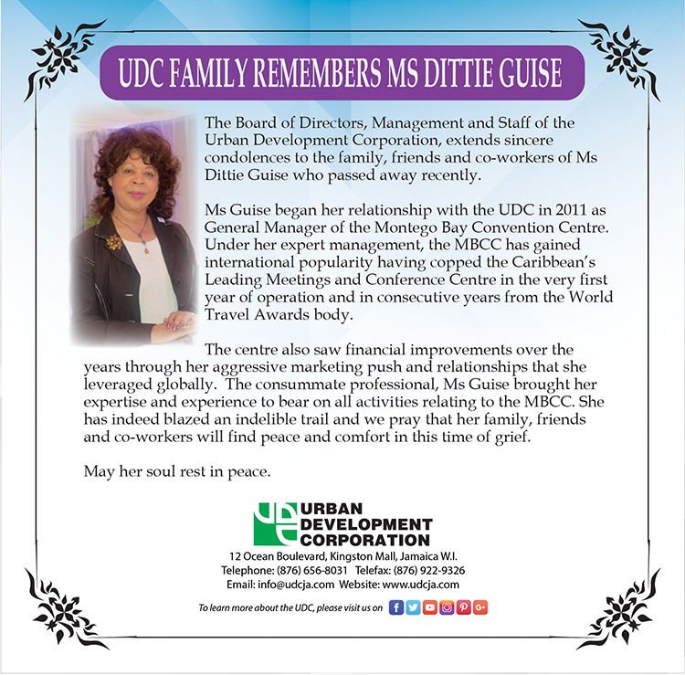 UDC Family remembers Ms Dittie Guise