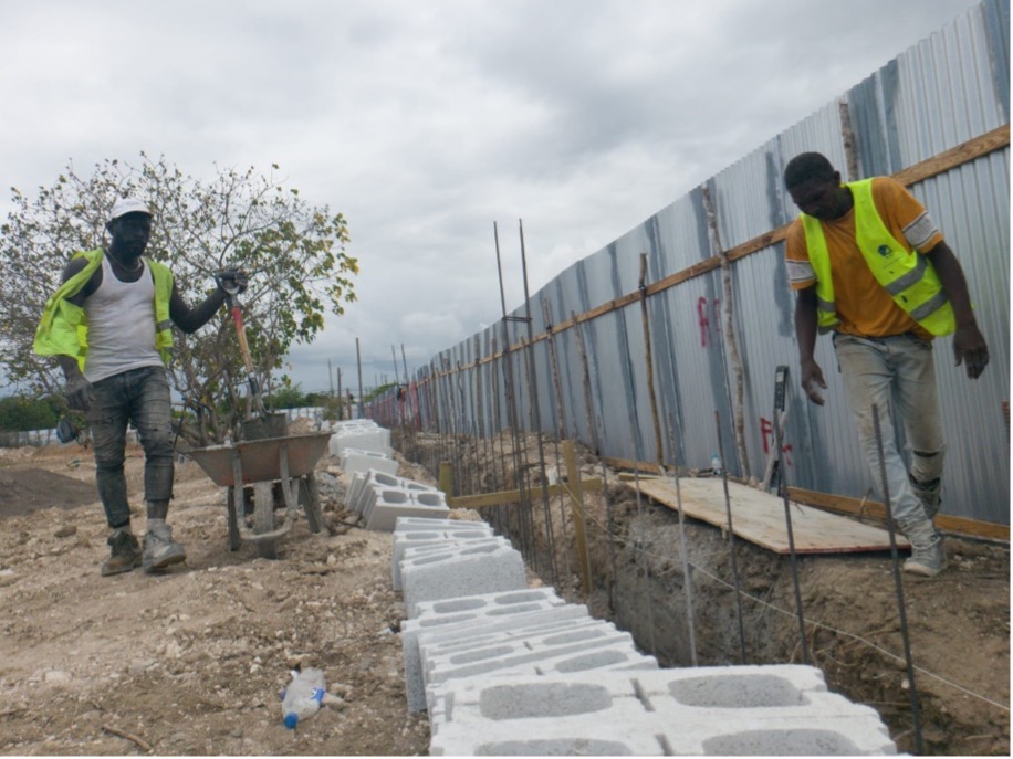 Workmen carry out construction activities along perimeter wall and children’s restroom respectively at the JMD$4.4 billion Portmore Resilience Park in St Catherine.  The 18-month project is being managed by the UDC while construction is being carried out by Pavecon Ltd. The park will be built around the central themes of environmental resilience, social cohesiveness and recreational wellness.